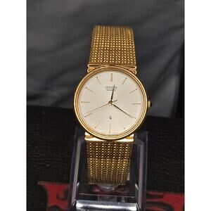 Vtg Citizen CQ Quartz Watch Women\'s 18mm Silver Gold Tone MOP 3220-S24329 Vtg Citizen CQ Quartz Watch Women main image 4